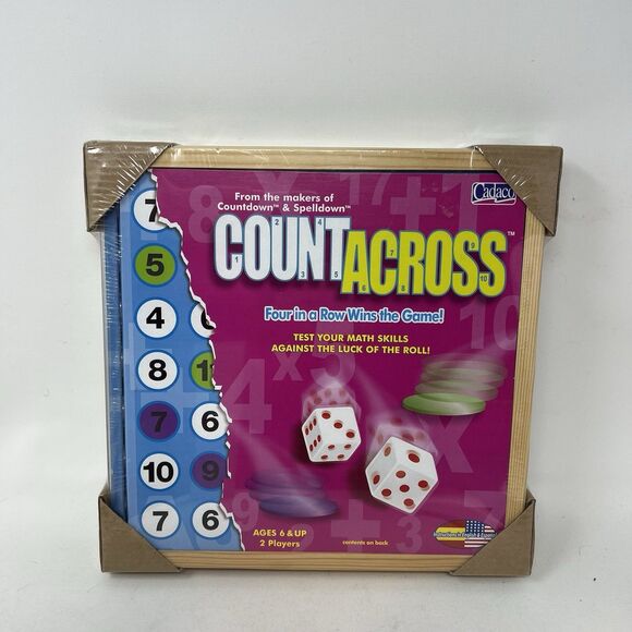 Cadaco Count Across Math Challenge Dice Educational Game Add Multiply 4 In A Row - Picture 1 of 3